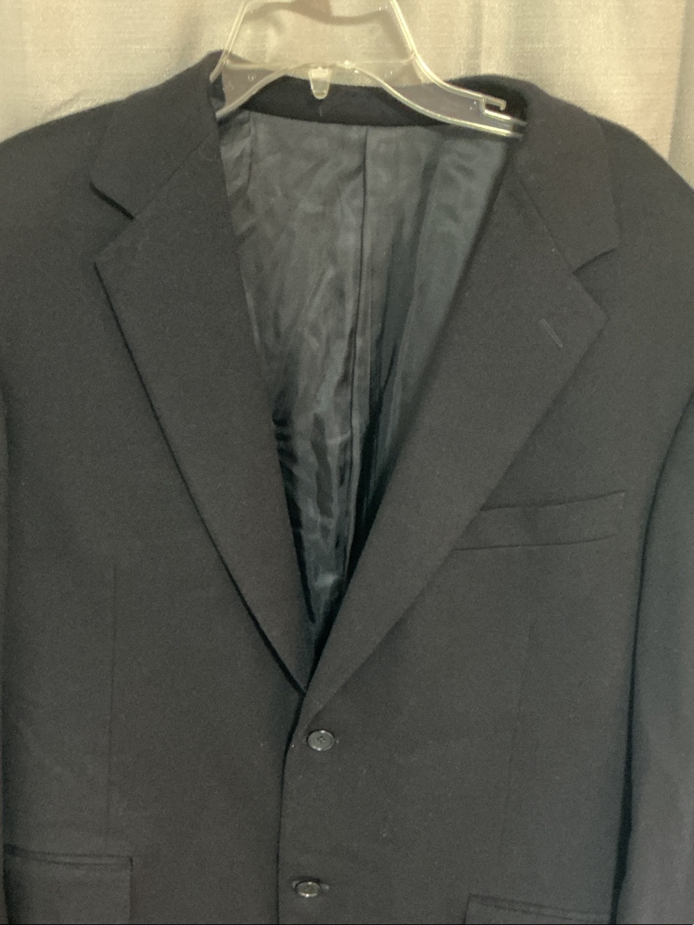 Canali Cashmere Lana Wool Black Two-Button Men's Sport Coat EU 54R US 44R - Picture 2 of 9